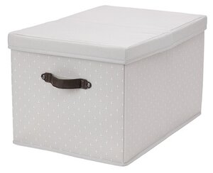 Коробка для хранения ИКЕА БЛЭДДРАРЕ, 50х35х4 см, серый/с рисунком