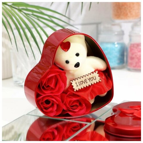 Мыльные розочки и медвежонок набор 386₽