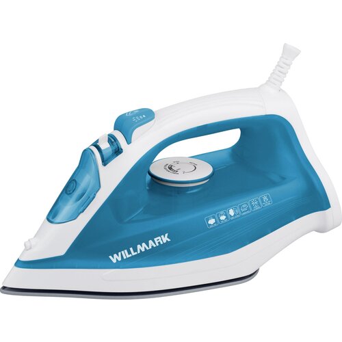 Утюг Willmark SI-2405C, белый, голубой утюг willmark si 1808n