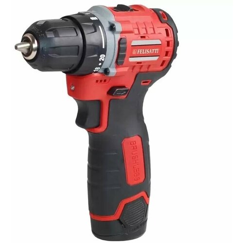 Дрель-шуруповерт бесщоточная Felisatti ДА-12В 36Нм в кейсе ЗУ слайдерного типа 635000₽