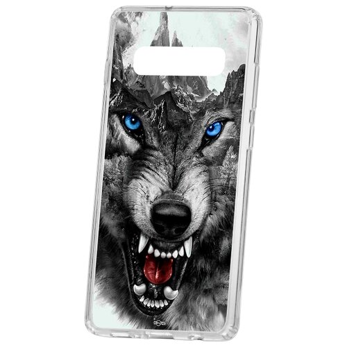 фото Чехол на samsung galaxy s10+ kruche print волк