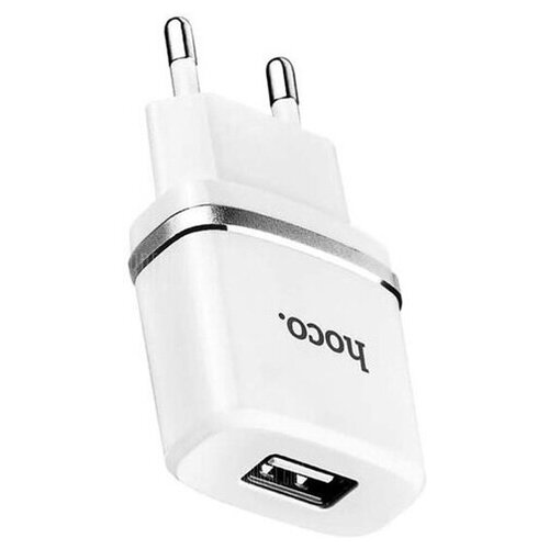 фото Зарядное устройство hoco c11 single usb 1.0 a, белое