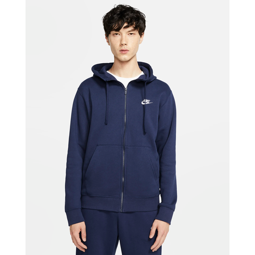 Толстовка NIKE Sportswear Club Fleece Men's Full-Zip Hoodie, размер XS, синий