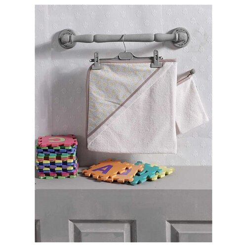 фото Полотенце (уголок+варежка) 100% хлопок, размер 75*75 см, "butterfly" (стандарт) kidboo