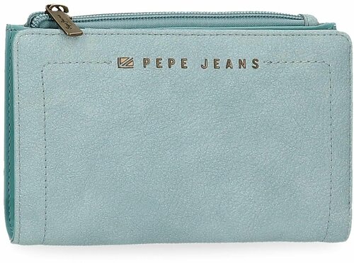 Бумажник Pepe Jeans, фактура гладкая, голубой