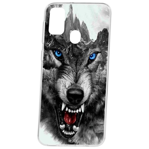 фото Чехол на samsung galaxy m30s silicone kruche print волк