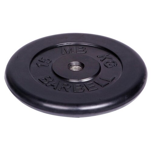 фото Диск обрезиненный barbell d 31 мм черный 15,0 кг mb barbell