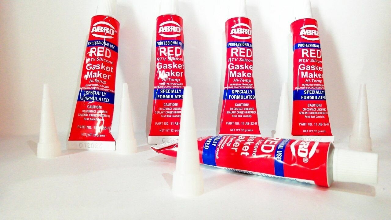 фото Универсальный силиконовый герметик для ремонта автомобиля ABRO 11-AB-CH-32-R, 0.032 кг