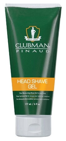 Clubman Head Shave Gel Увлажняющий гель для бритья (прозрачный) 177 мл