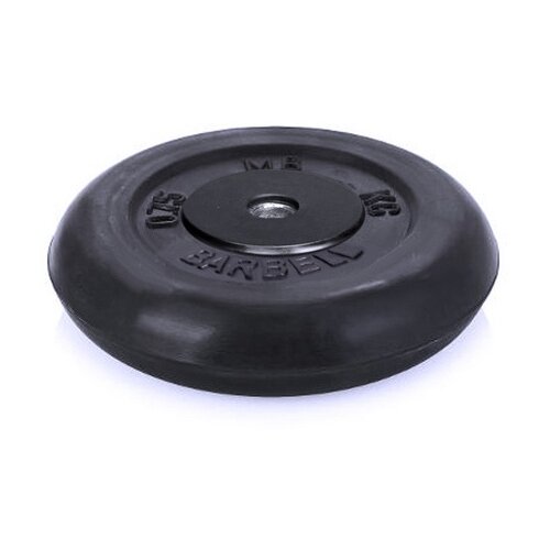 фото Диск обрезиненный barbell d 26 мм черный 0,75 кг mb barbell