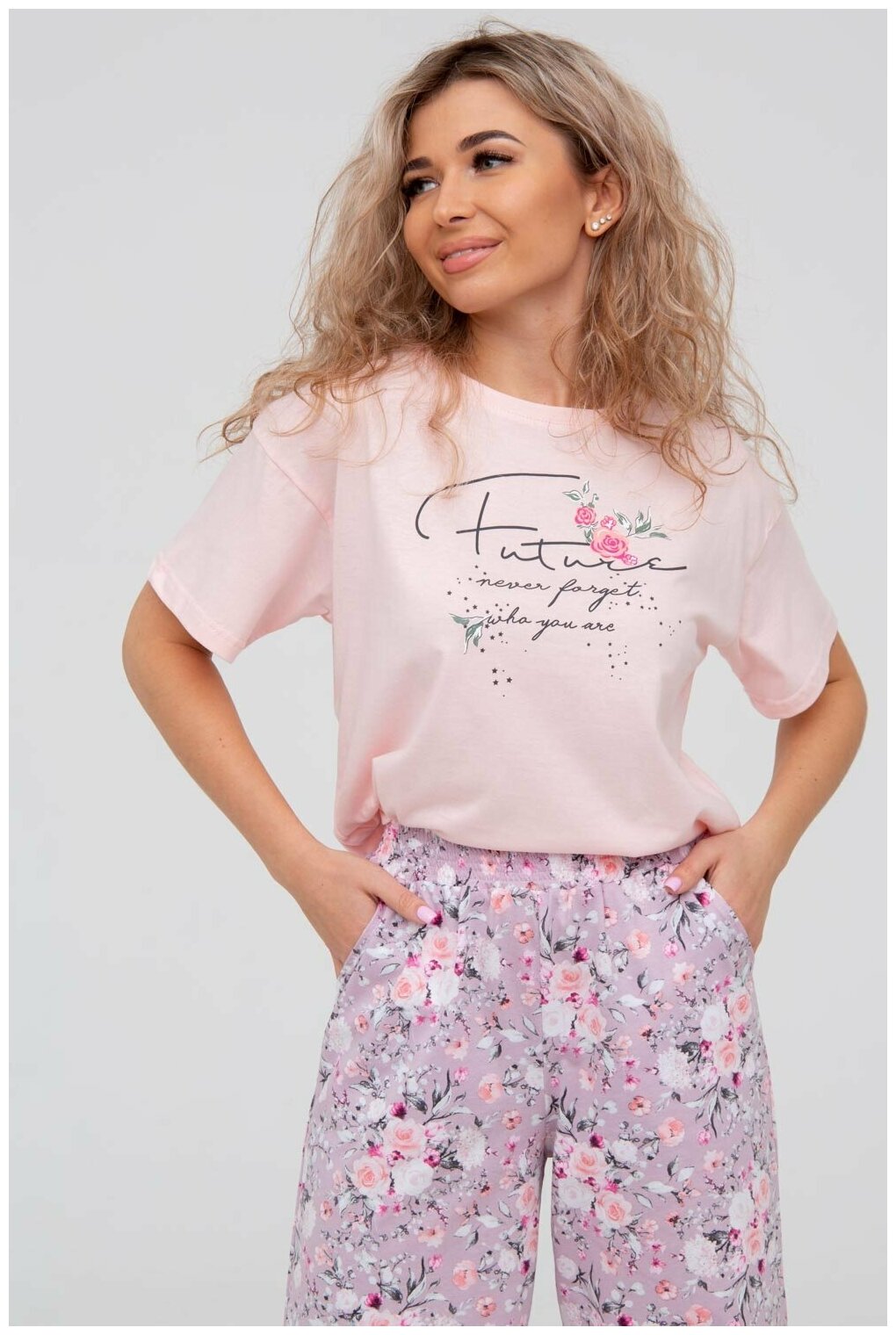 Пижама DIANIDA М-799 размеры 44-54 (44, Розовый) - фотография № 7