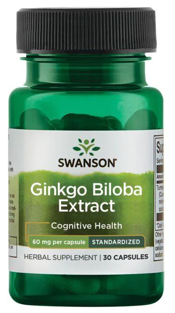 Swanson Ginkgo Biloba Extract STD 60 мг 30 капс