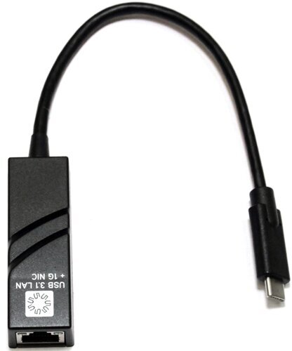 Сетевая карта USB-C 3.1/RJ45 1Гб 5Bites UA3C-45-07BK LAN Ethernet адаптер - 0.1м чёрный