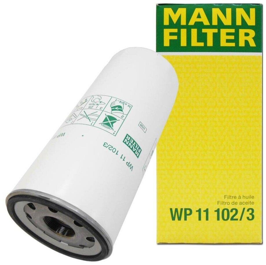 Фильтр масляный двигателя MANN-FILTER WP11102/3