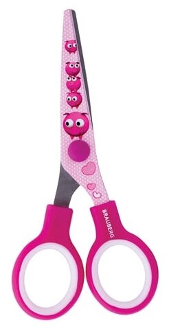 BRAUBERG Ножницы Поросята, 130 мм темно-розовый 1 шт. 13 см