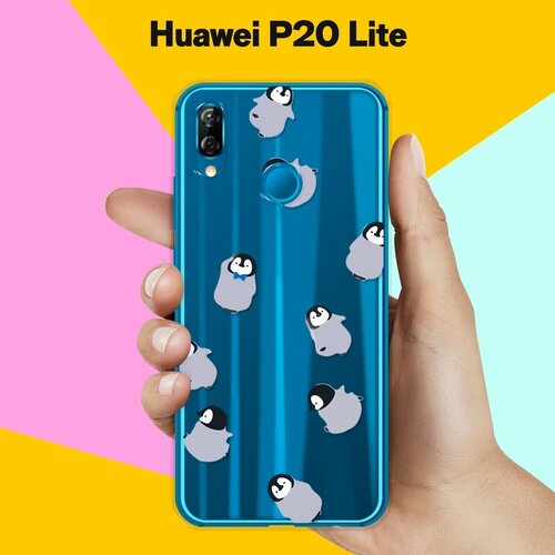 Силиконовый чехол Несколько пингвинов на Huawei P20 Lite