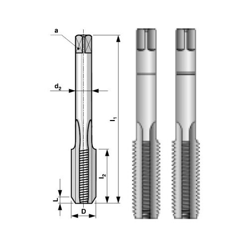 Набор метчиков HSS из 2-х шт. M18 шаг 2.5 мм. BUCOVICE, 144180 bucovice tools набор метчиков из 2 х шт m 6 шаг 1 0 мм 110060