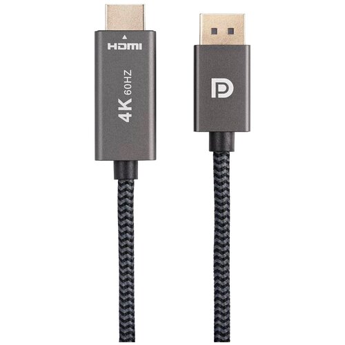 Кабель DisplayPort M-> HDMI M 4K@60Hz 1.8m Telecom, оплетка (TA561M-1.8M)