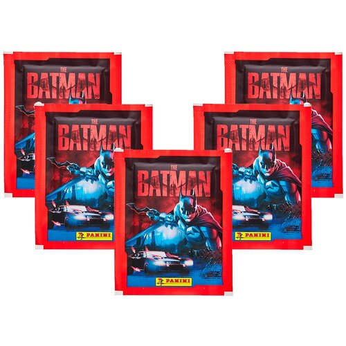 10 пакетиков наклеек panini premier league 2021 2022 50 наклеек 10 пакетиков наклеек Panini THE BATMAN MOVIE 2022 (50 наклеек)