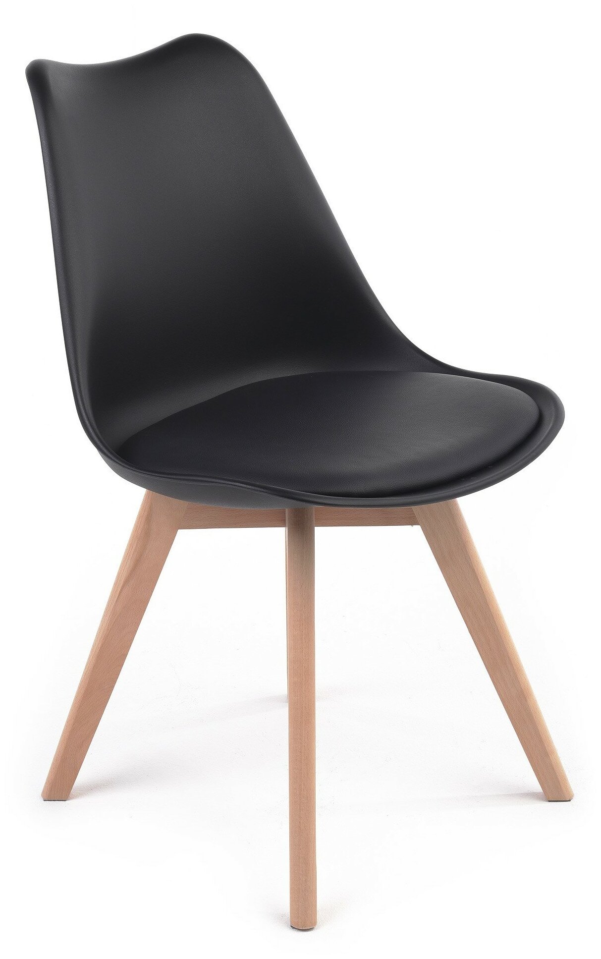 Комплект кухонных стульев для дома с мягким сиденьем CH 21, 4 шт, черный - фотография № 3
