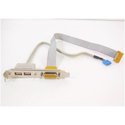 планка bracket в корпус usb 2 0 2 порта низкопрофильная low profile espada модель ebrt 2usb2low Планка вывода USB 2.0 2 порта + Gameport MIDI-port