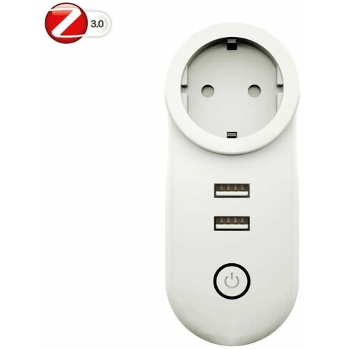 Розетка 1-пост. MOES Smart Socket ZP-LZ-EU2U, Zigbee, 110-240 В, 16А, белая