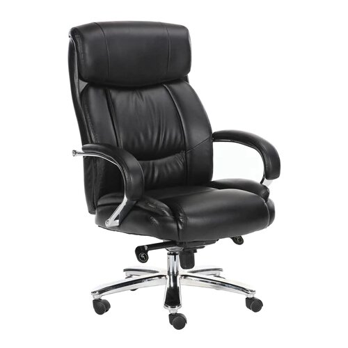 фото Кресло офисное brabix premium «direct ex-580», хром, рециклированная кожа, черное