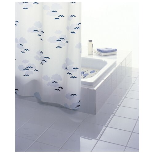 фото Штора для ванных комнат ridder helgoland синий/голубой 180*200