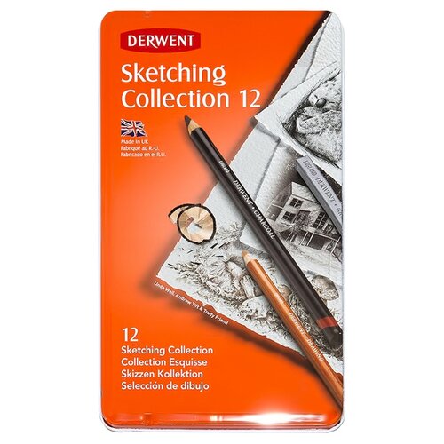 Derwent Набор цветных карандашей 12 цв. 12 шт. D-34305 Sketching Collection 5040500125 набор карандашей sketching collection 24цв в метал упак