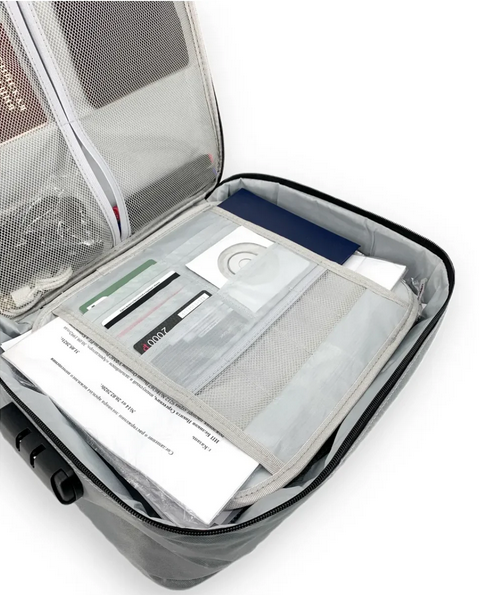 Органайзер для документов с кодовым замком (Серый) дорожный сумка папка в поездку файлы а4 контейнер для вещей - фотография № 4