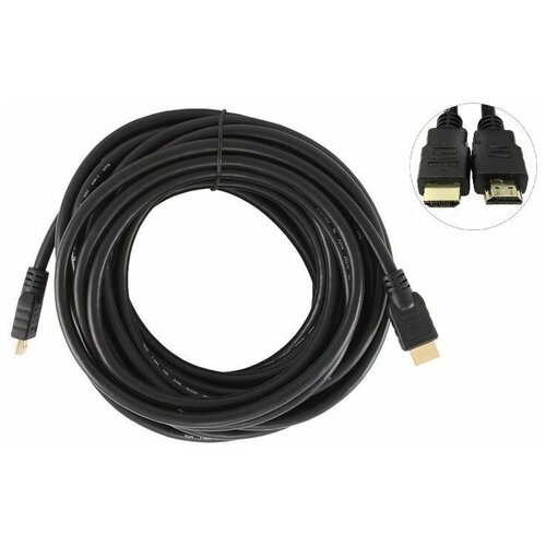 Кабель соединительный аудио-видео PREMIER HDMI (m) - HDMI (m) , ver 1.4, 15м, GOLD, черный [5-815 15.0]