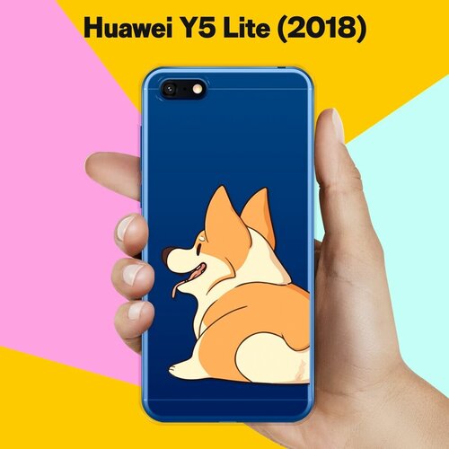 Силиконовый чехол Корги на Huawei Y5 Lite (2018) силиконовый чехол корги в масках на huawei y5 lite 2018