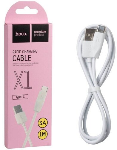 Data кабель USB HOCO X1 USB Type C, 1 метр, белый