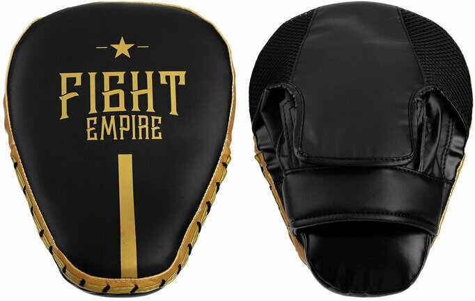 Лапа боксёрская FIGHT EMPIRE PRO, 1 шт, цвет чёрный/золотой