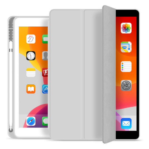 Чехол Protective Case для Apple iPad Air 4-го и 5-го поколения (2020-2022 года) с отделением для стилуса, серый
