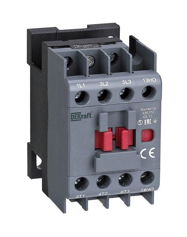 Контактор КМ-102 6А 220В/230В AC3 AC4 1НО SchE, SCHNEIDER ELECTRIC 22061DEK (1 шт.)