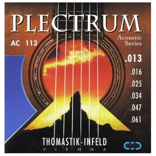 Струны для акустической гитары Thomastik AC113 Plectrum 13-61 ac113 plectrum комплект струн для акустической гитары бронза 013 061 thomastik