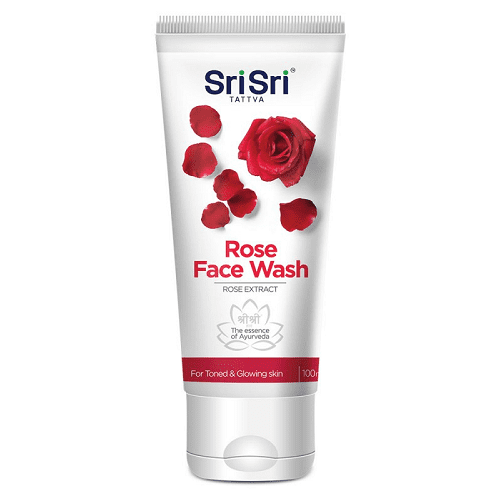Sri Sri Tattva Гель для умывания с розами для всех типов кожи очищающий увлажняющий 100мл / Rose Face Wash Индия