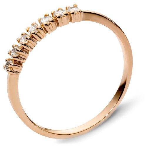 фото Эстет кольцо с 7 бриллиантами из красного золота 01к611117, размер 18