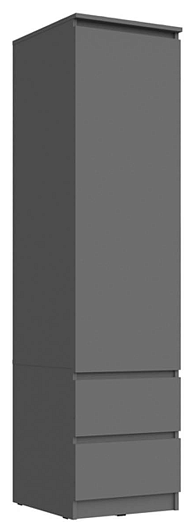 Шкаф Миф Челси графит Однодверный 45.2х51.4х179.6 см - фотография № 1