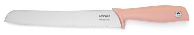 Нож для хлеба материал нержавеющая сталь + пластик, цвет розовый, Brabantia, 108068