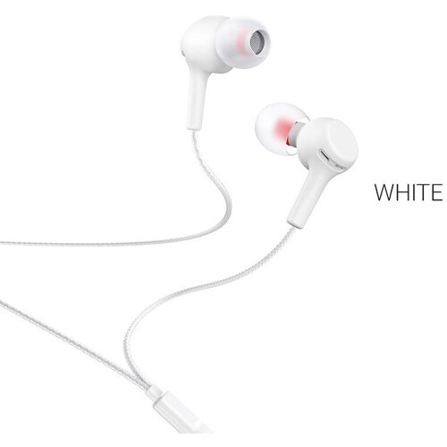 Наушники Hoco M78 проводные вакуумные микрофон Jack 35 мм 12 м белые 47100₽