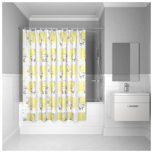 фото Штора для ванной комнаты, 180*180см, peva, p26pv11i11, iddis