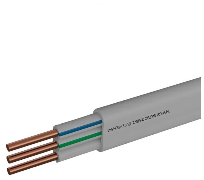 Провод пугнпбм Мастер Тока 3х1.5 белый 50м МТ1369 - фотография № 2