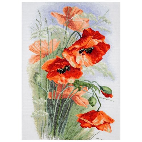 фото Набор для вышивания красные маки по картине катарины кляйн 38 х 55 см 06.002.01 марья искусница