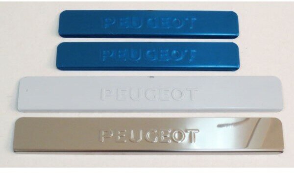 Накладки на пороги Peugeot 408, 4007, 308, 3008 (штамп) (8784)