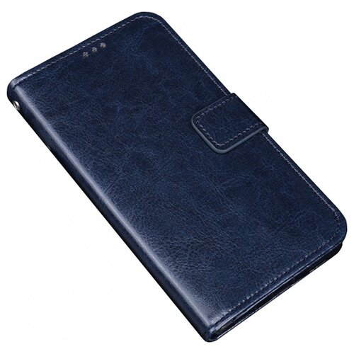 фото Чехол-книжка mypads для vivo y91i из качественной импортной кожи с подставкой застжкой и визитницей синий