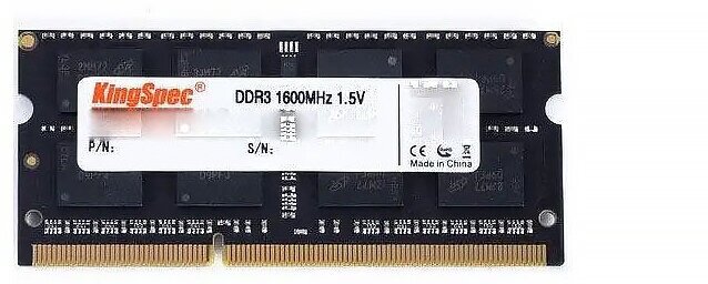 Модуль памяти DDR3 4GB KINGSPEC RTL PC3-12800 CL11 SO-DIMM 240-pin 1.5В dual rank Re - фото №1