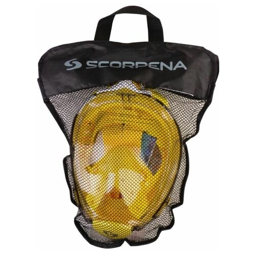 Маска полнолицевая для плавания Scorpena Swim средняя, жёлт. M, Жёлтый M маска scorpena e жёлт жёлтый
