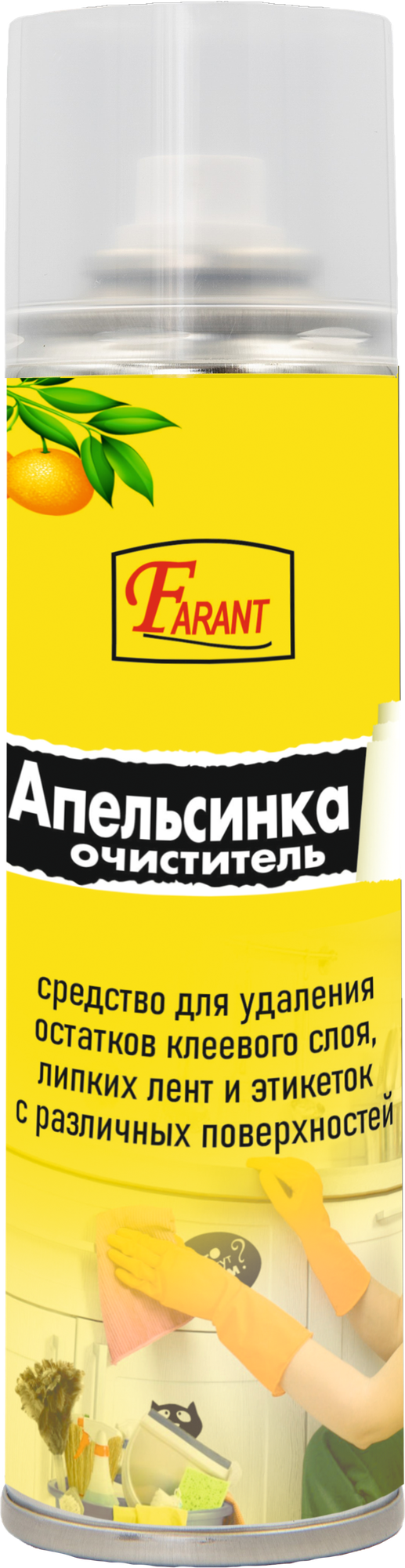 Очиститель клеевого слоя от скотча/антискотч, от тонировочной пленки, от этикеток Farant "Апельсинка" 400 мл